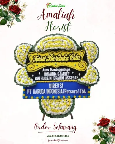 Papan Bunga Duka di Perwira